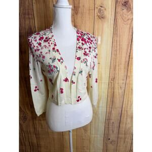 Talbots Rose Garden Knit Cardigan Women's Size S